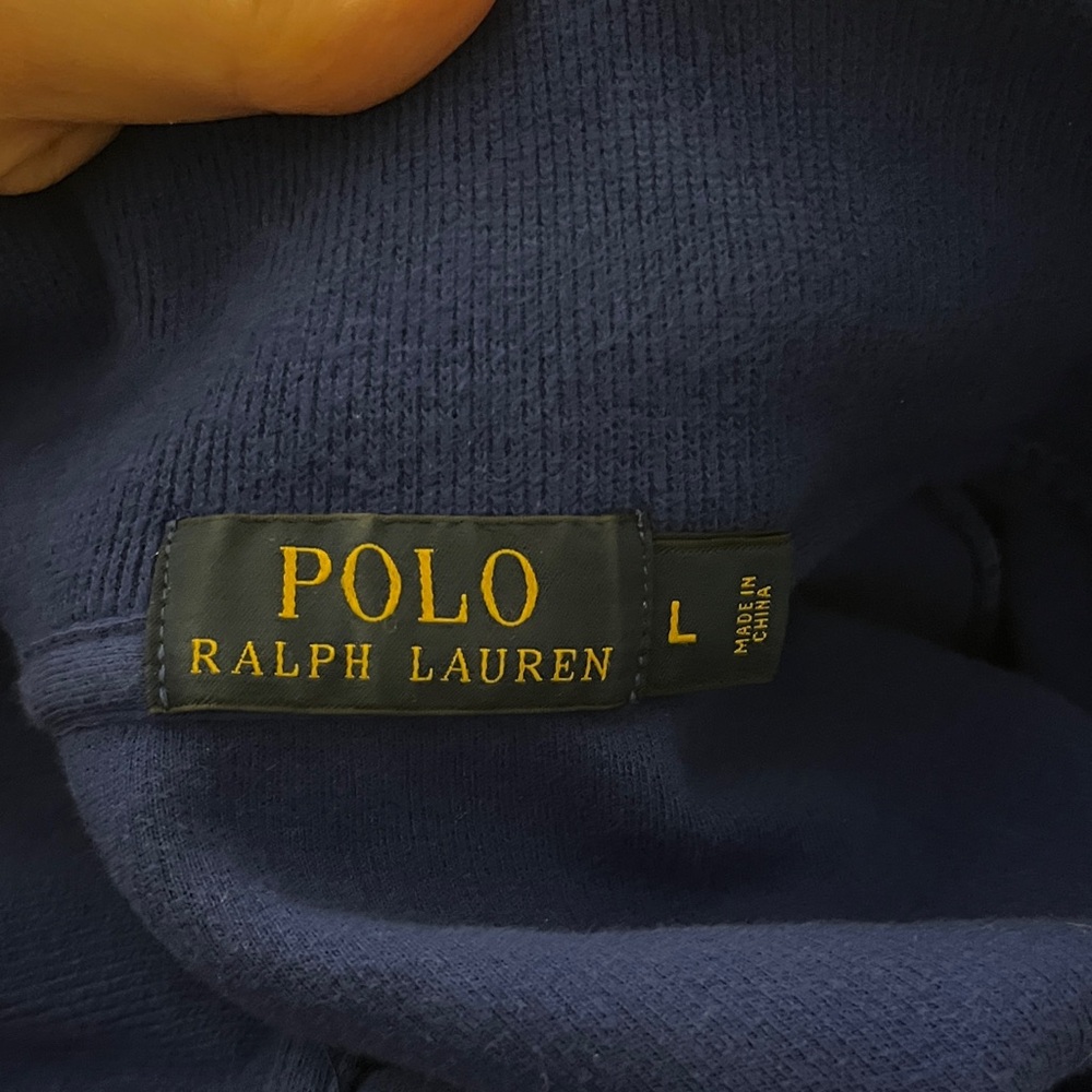 NWOT! Ralph Lauren Men's Blue Quarter-Zip Sweatshirt - Picture 6 of 6